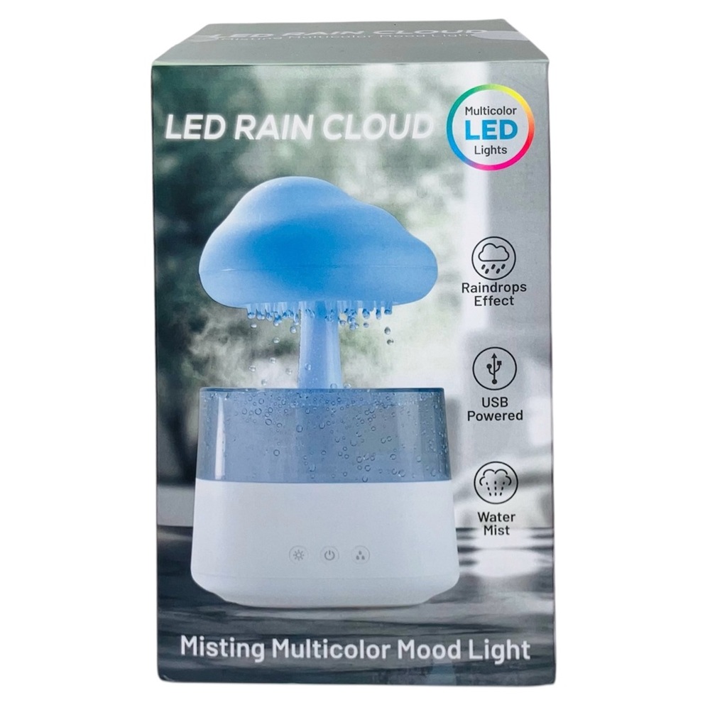 LED Rain Cloud Mood Lamp With Atmospheric Mist TikTok Famous Sleep Better NIB